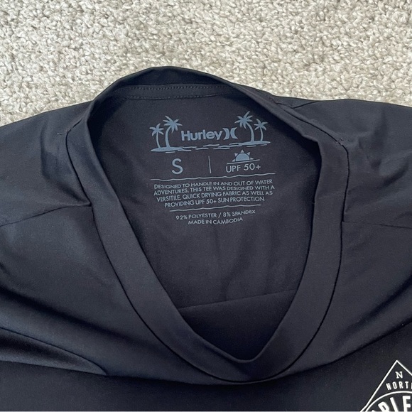 Hurley size Small men’s long sleeve black sun shirt - Picture 2 of 8